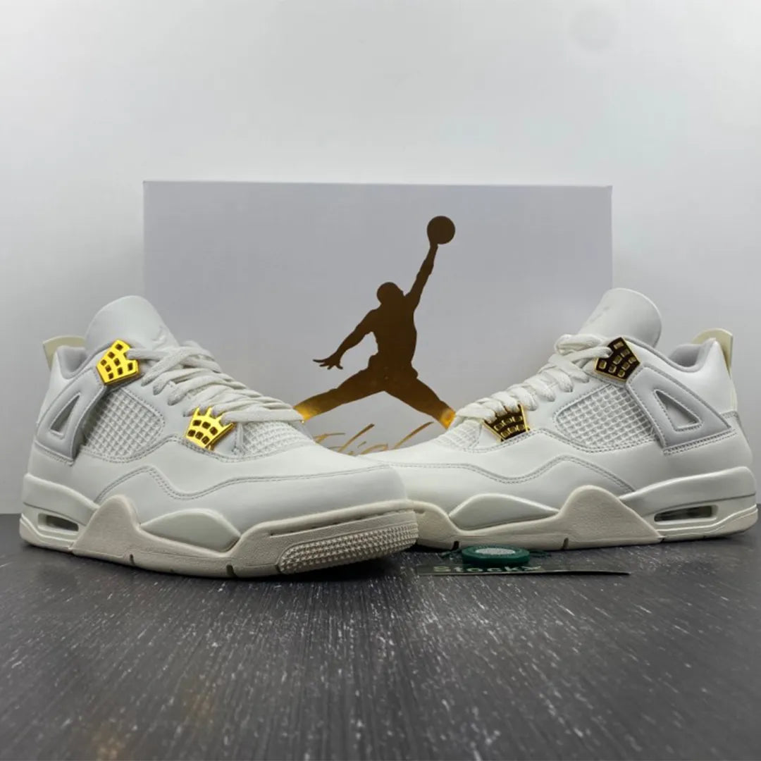 AJ 4 Sail Metallic Gold Shoes Sneakers – nk0003549