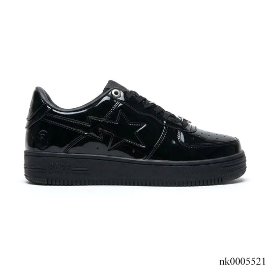 A Bathing Ape Bape Sta Low Patent Black Shoes Sneakers - nk0005521 image 0