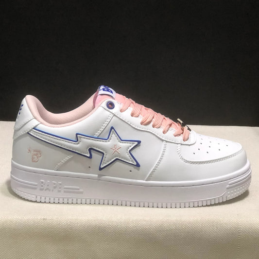 A Bathing Ape Bape Sta BAPY White Pink Shoes Sneakers - nk0005513 image 2