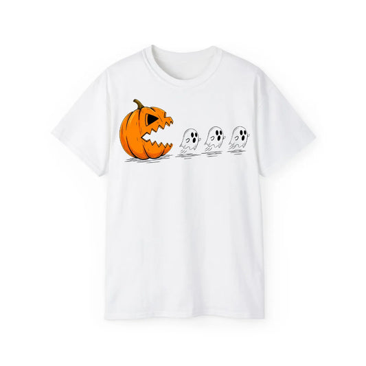 Halloween Pumpkin Chasing Ghost T-Shirt - POD0004 image 2