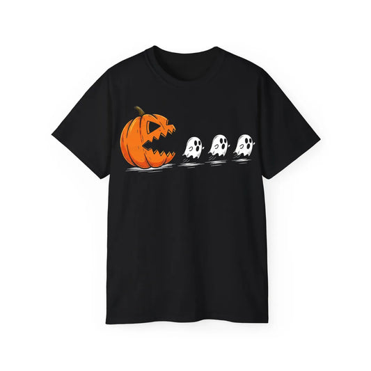 Halloween Pumpkin Chasing Ghost T-Shirt - POD0004 image 0