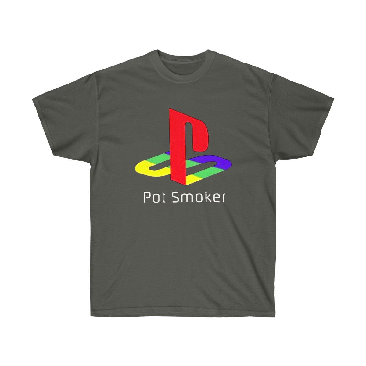 Pot Smoker Retro Men T-Shirt - Charcoal, S image