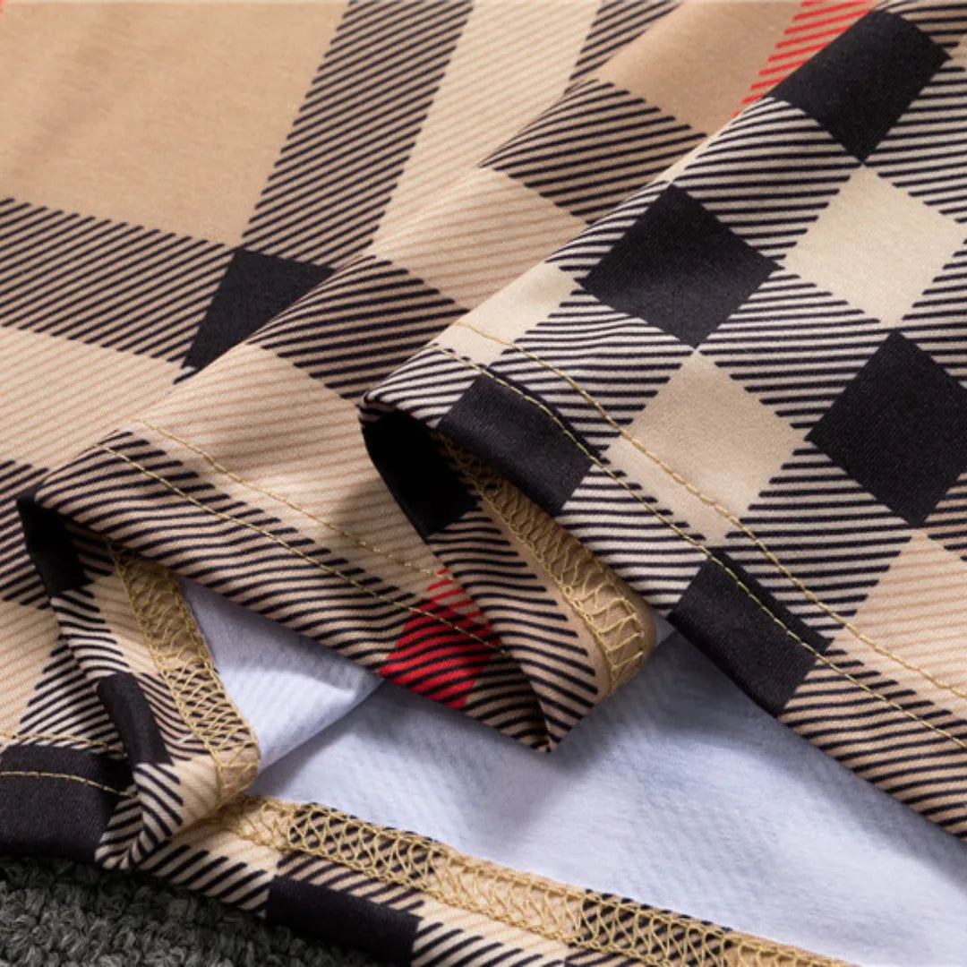 BUR Check Cotton Jacquard T-shirt in Beige - 382 - bbr0000382 image 8