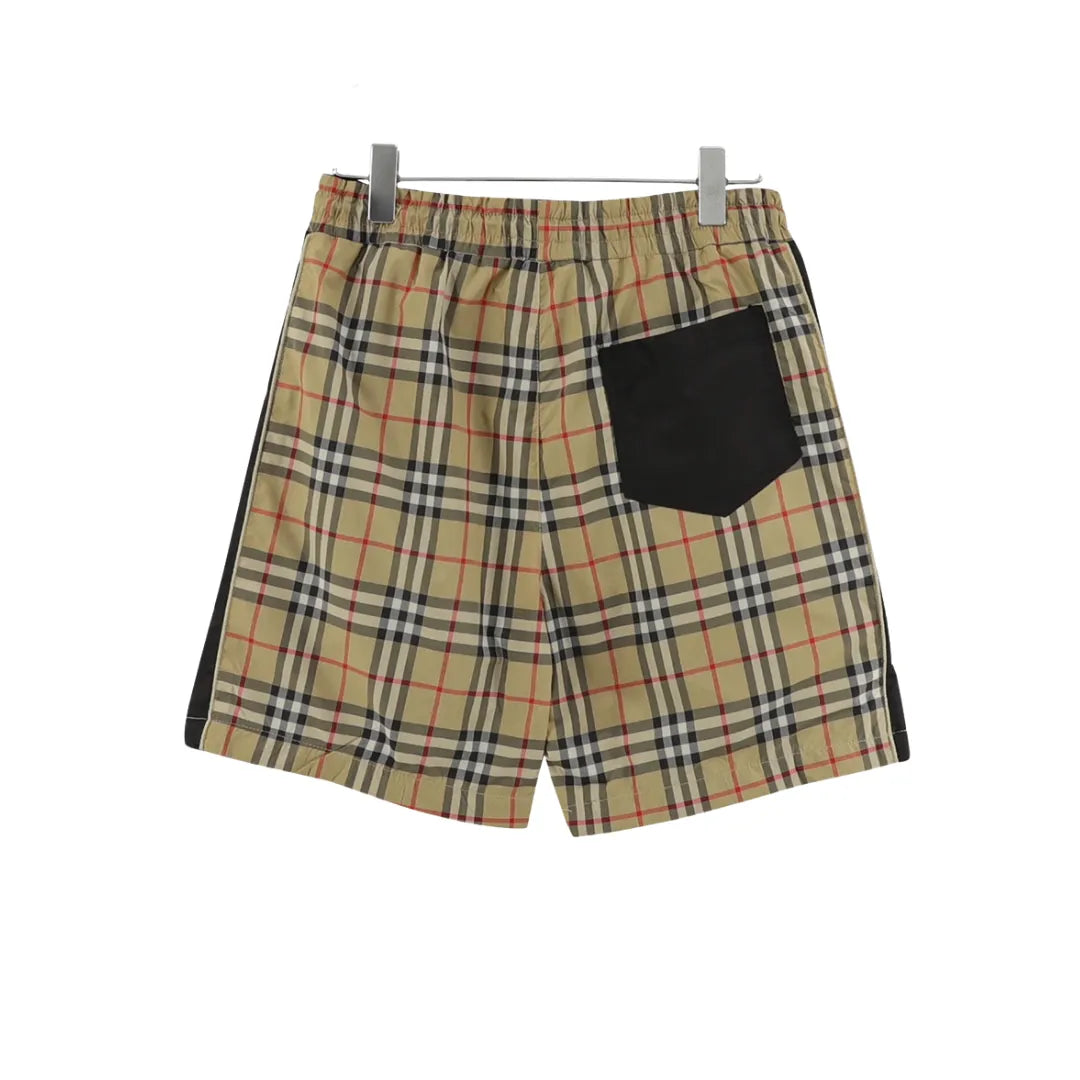 BUR Vintage Check Panel Black Shorts - 377 - bbr0000377 image 1