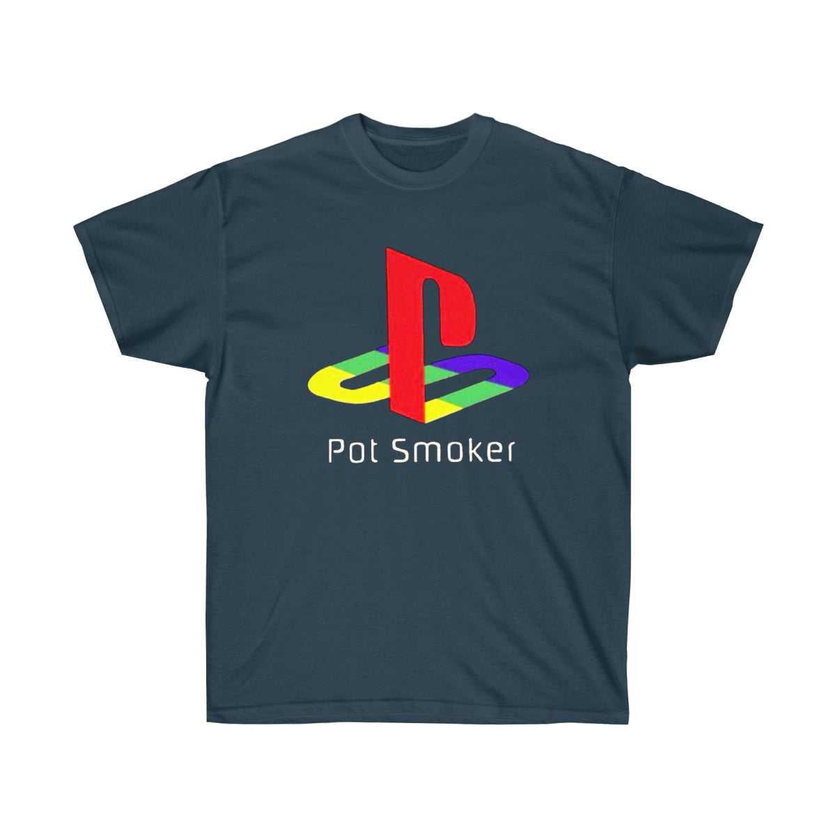 Pot Smoker Retro Men T-Shirt - Blue Dusk, XL image