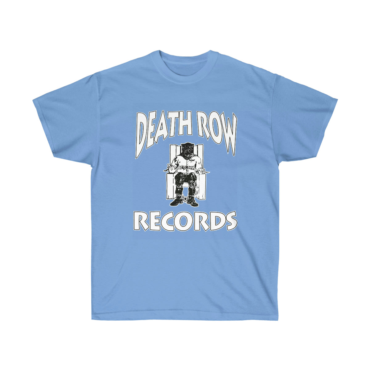 White Death Row Men T-Shirt - Carolina Blue, L image