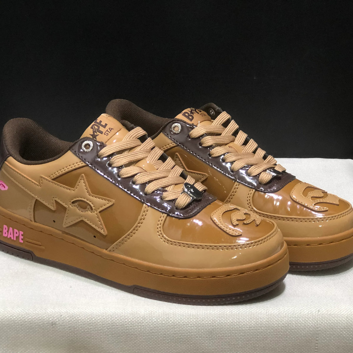A Bathing Ape Bape Sta KidSuper Brown Shoes Sneakers - nk0005519 image 5