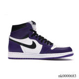 AJ 1 Retro High Court Purple White Shoes Sneakers – nk0000683