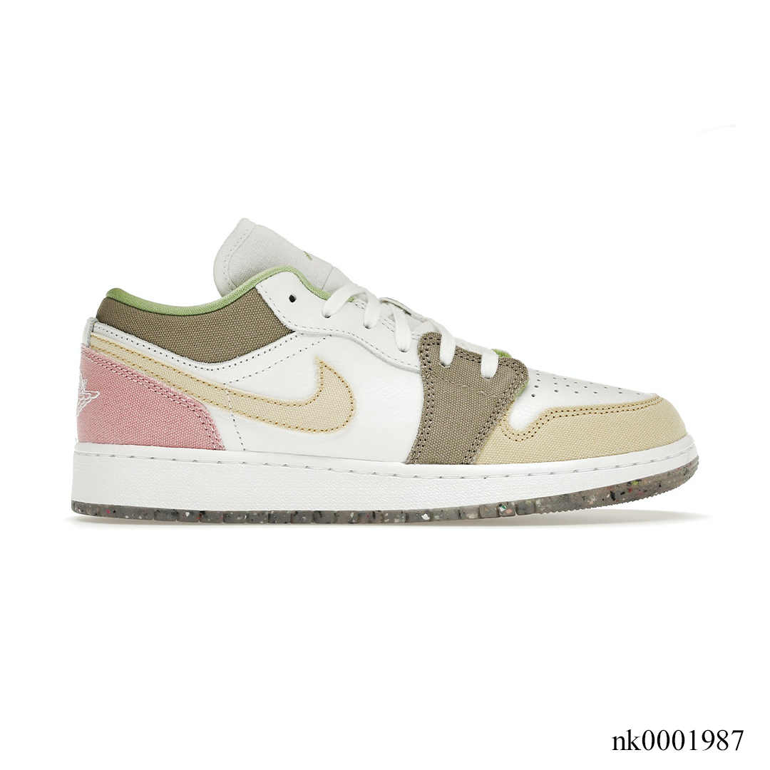 AJ 1 Low Pastel Grind Vivid Green Shoes Sneakers – nk0001987