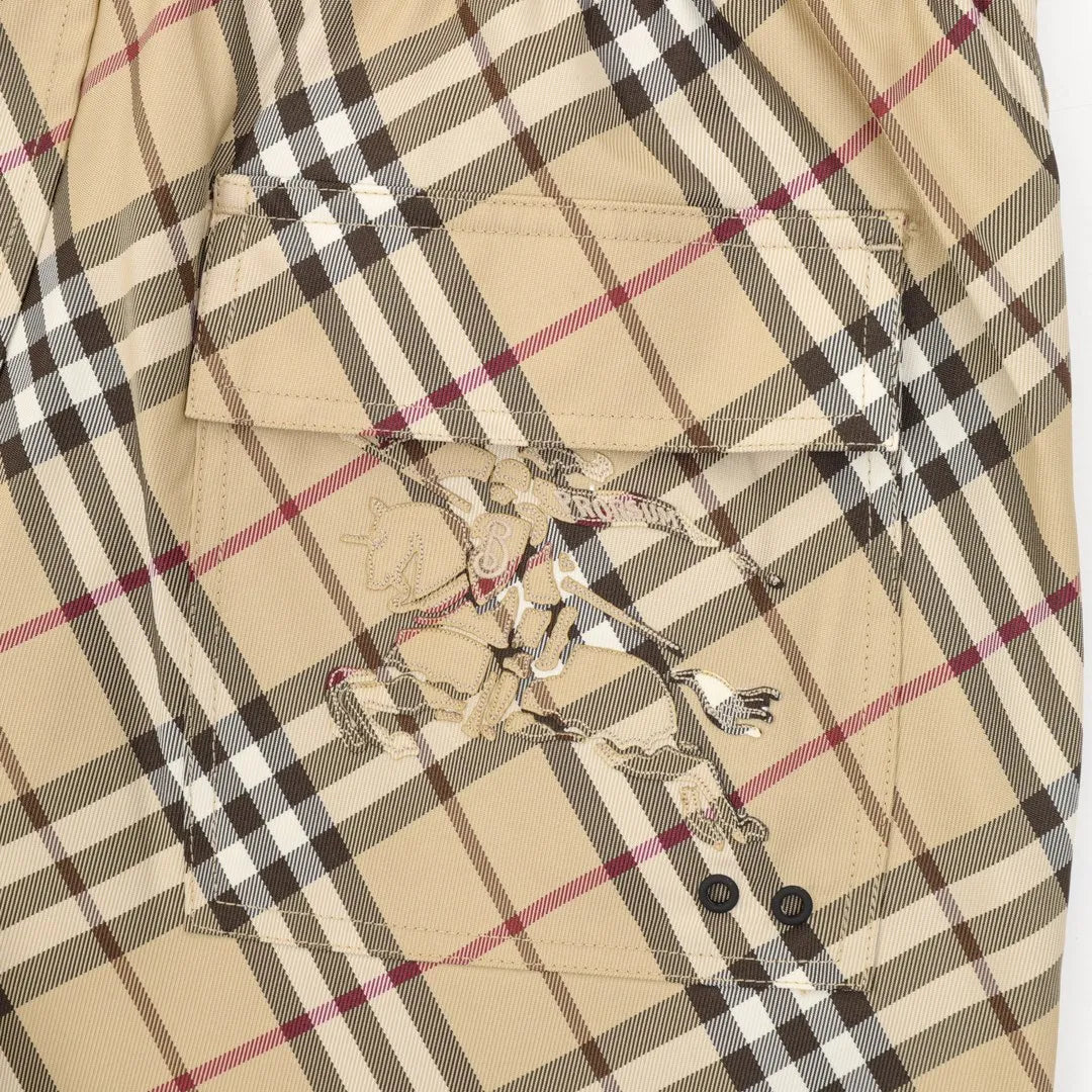BUR Archive Check Knight Motif Shorts in Yellow - 378 - bbr0000378 image 9