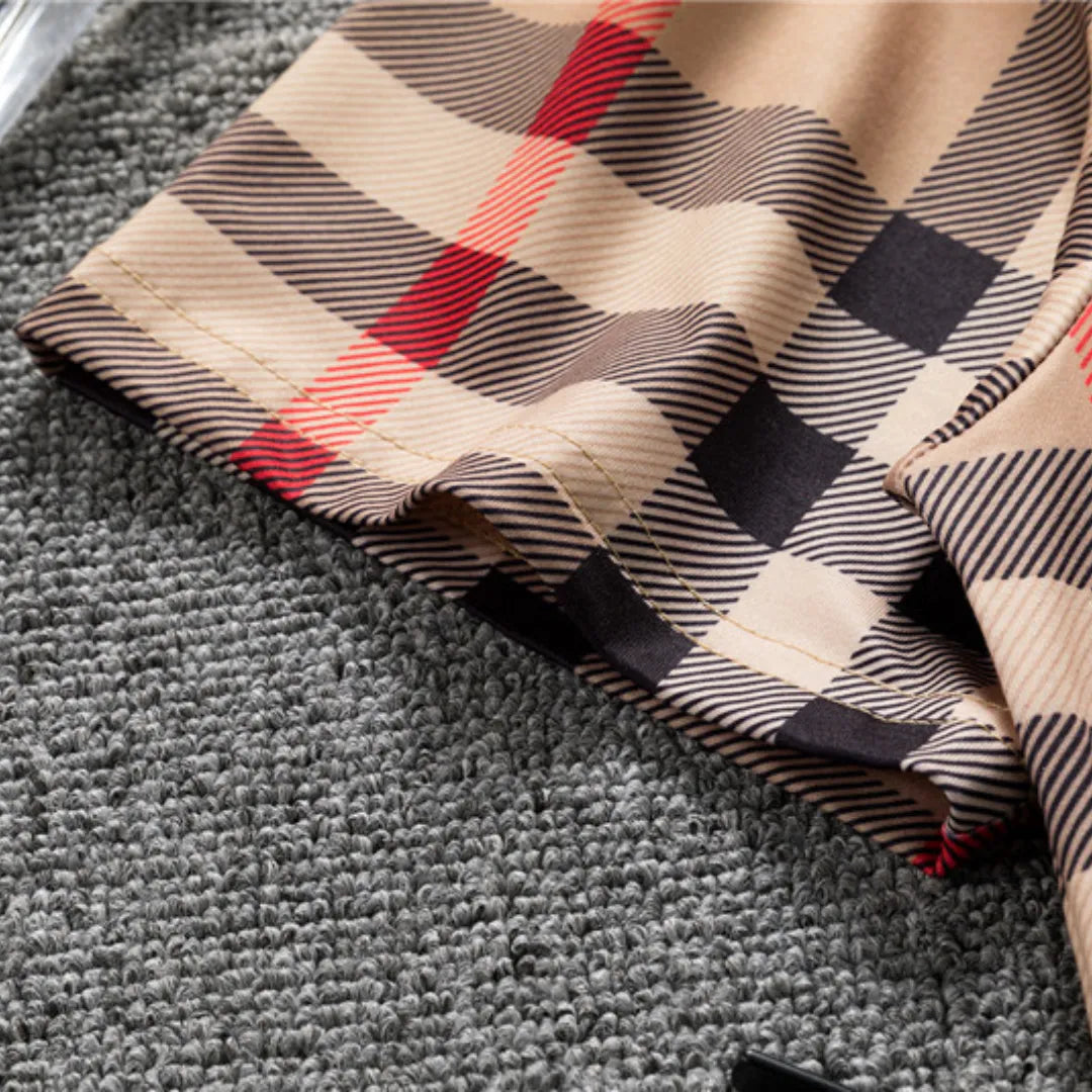 BUR Check Cotton Jacquard T-shirt in Beige - 382 - bbr0000382 image 7