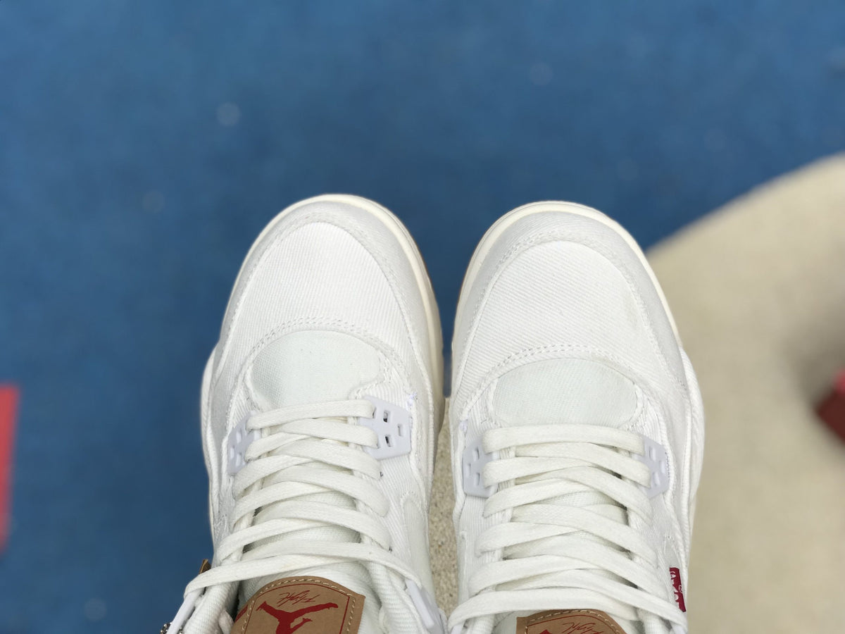 AJ 4 Retro Levi’s White (Levi’s Tag) Shoes Sneakers – nk0000657