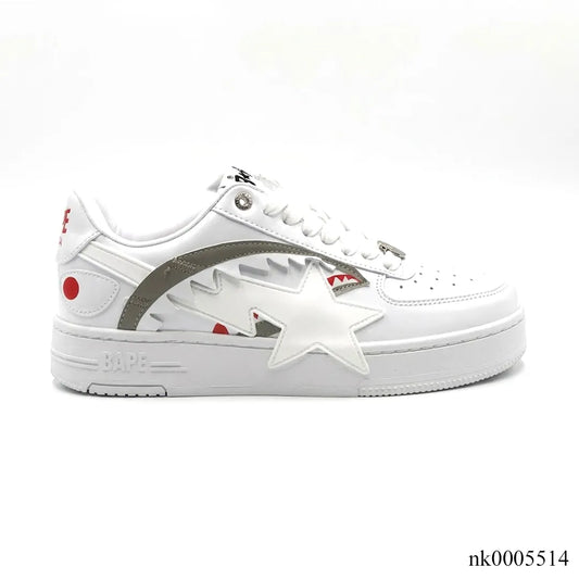 A Bathing Ape Bape Sta OS Shark White Shoes Sneakers - nk0005514 image 0