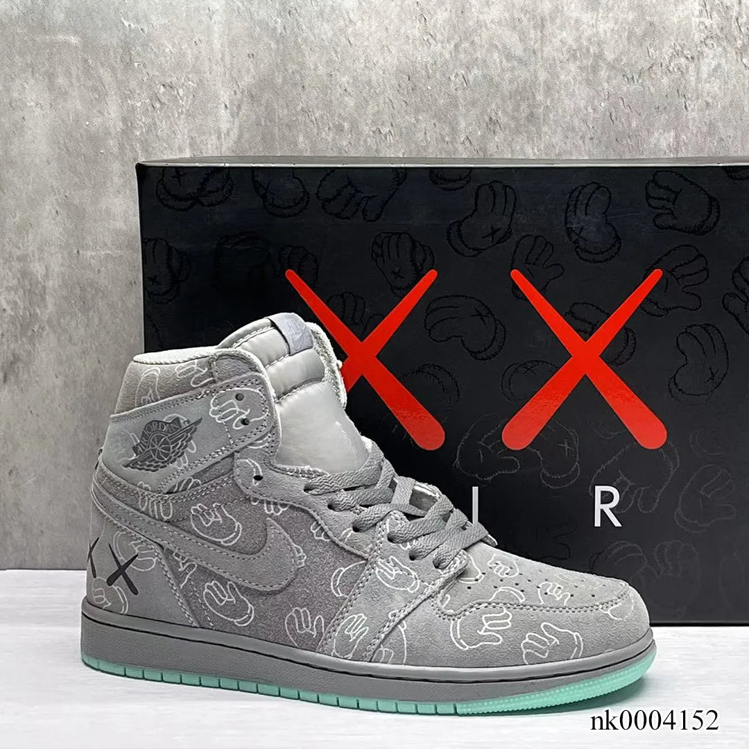 KAWS x AJ 1 High Cool Grey Shoes Sneakers – nk0004152