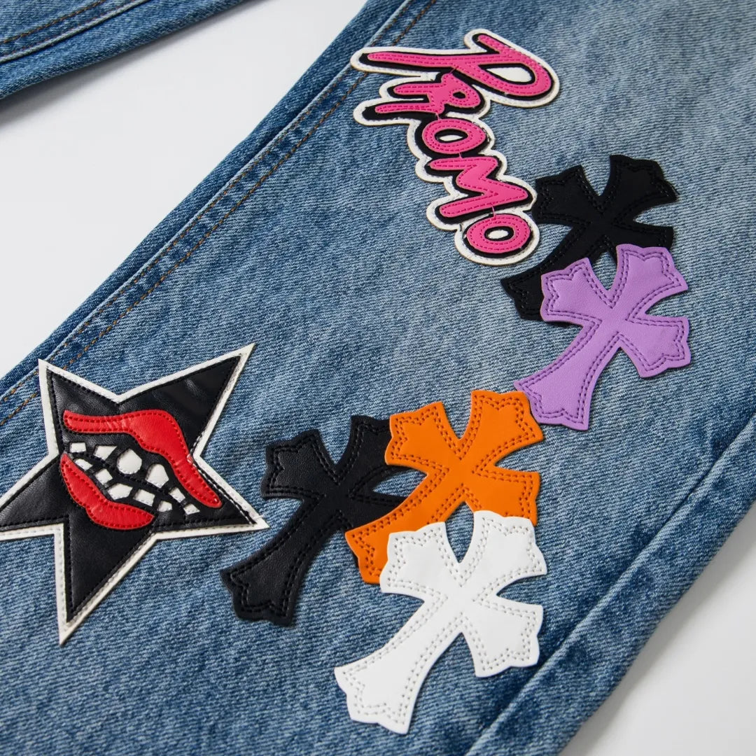 CH Cross Patch Jeans - CH0122 image 3