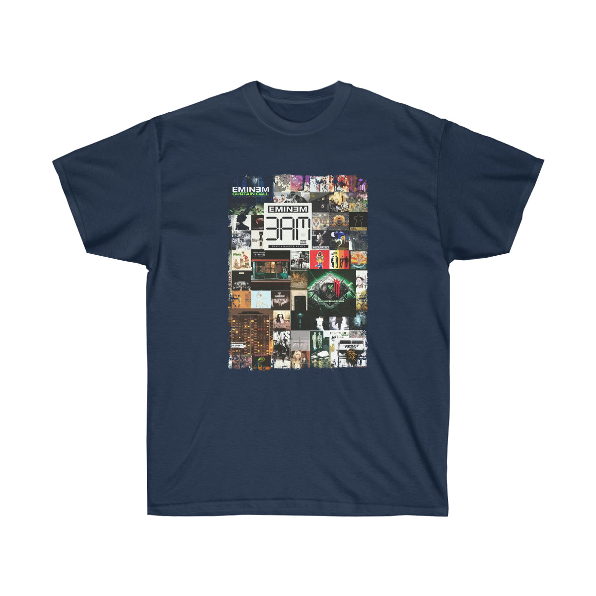 Curtain Call The Hits Men T-Shirt - Navy, M image