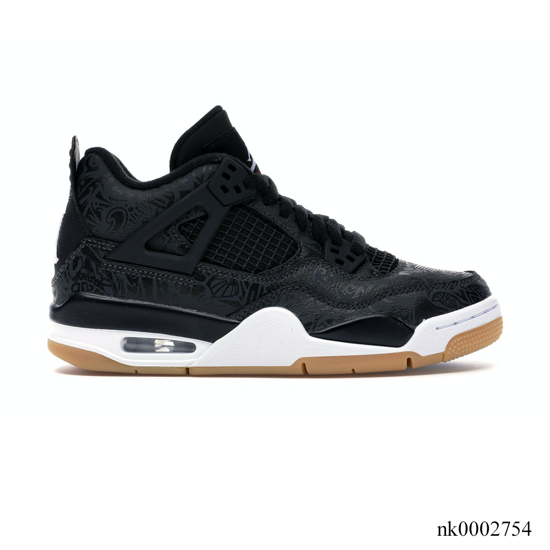 AJ 4 Retro Laser Black Gum Shoes Sneakers – nk0002754