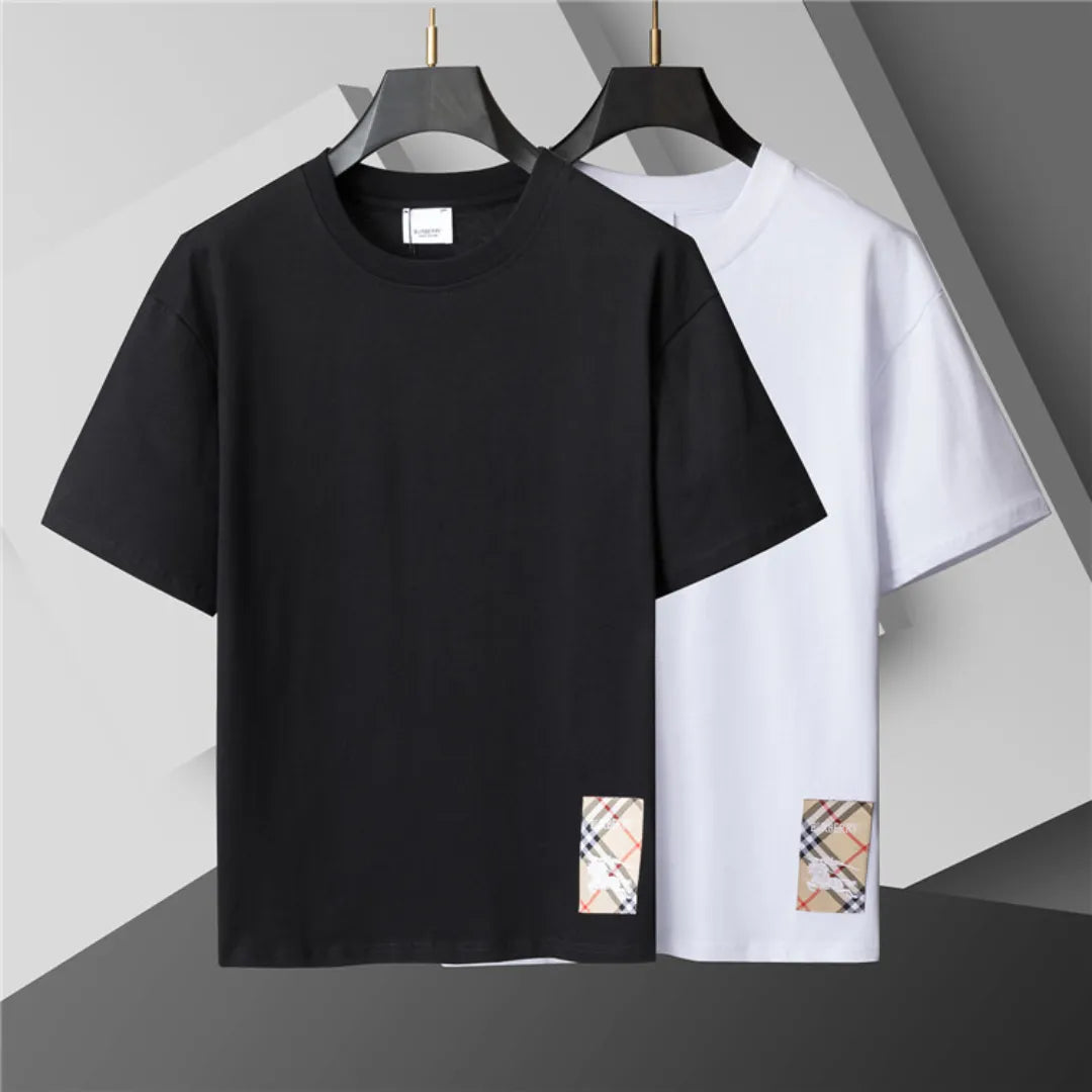 BUR Check Label T-Shirt in Black - 383 - bbr0000383 image 3