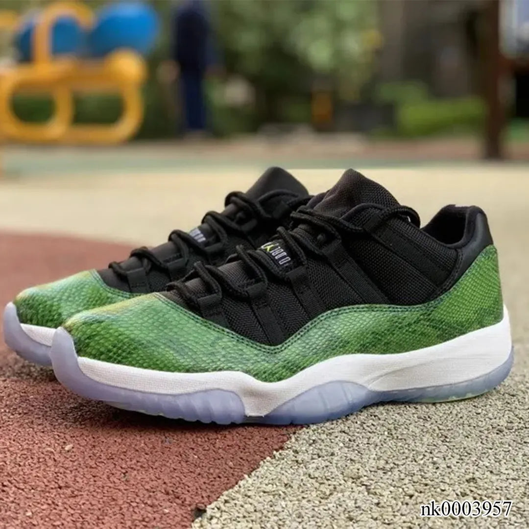 AJ 11 Low Green Snakeskin Shoes Sneakers – nk0003957