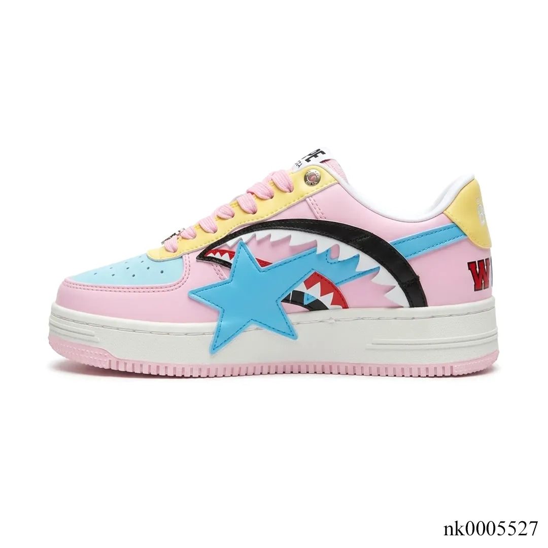 Bapesta Low M1 'Shark Face - Pink' Shoes Sneakers - nk0005527 image 1