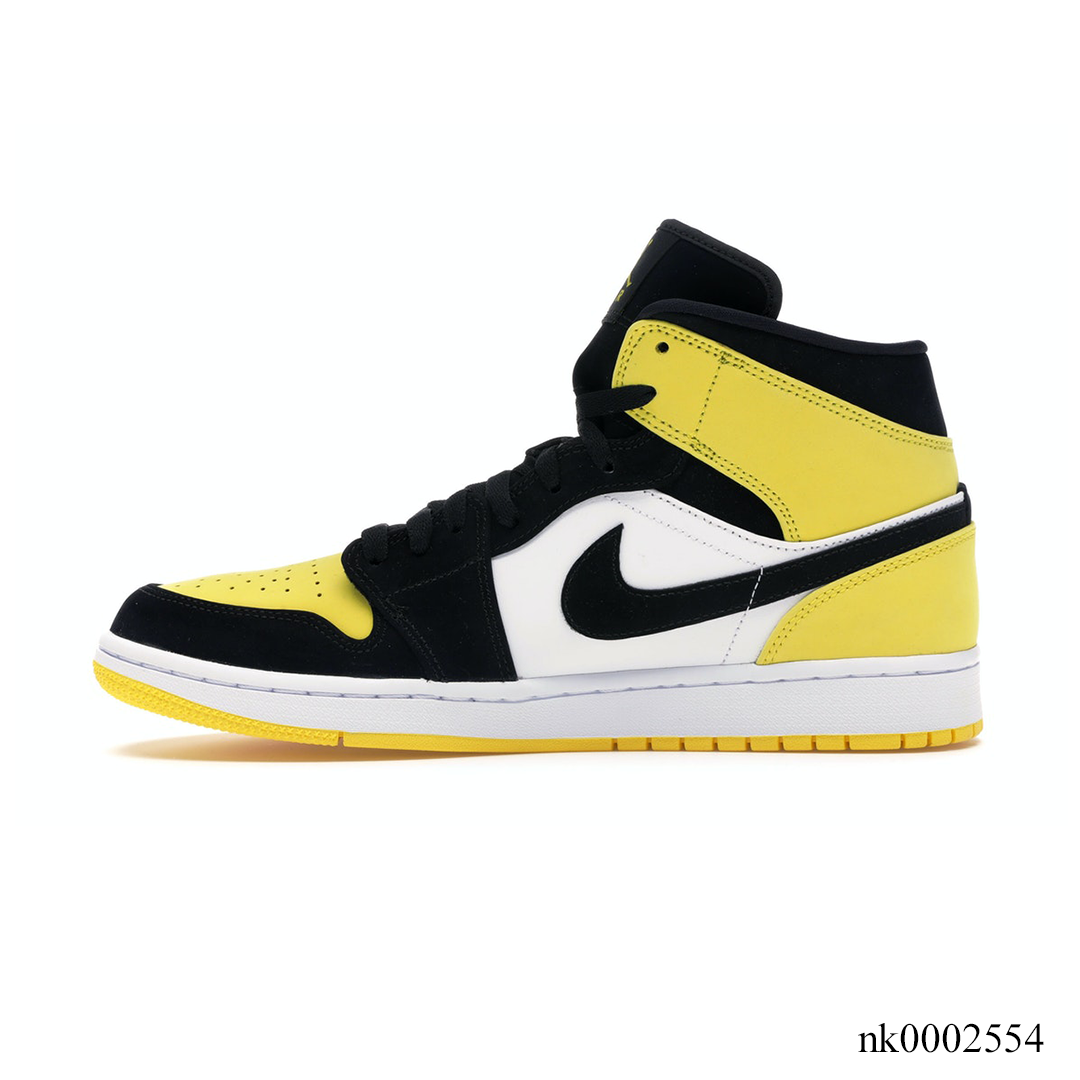AJ 1 Mid Yellow Toe Black Shoes Sneakers – nk0002554