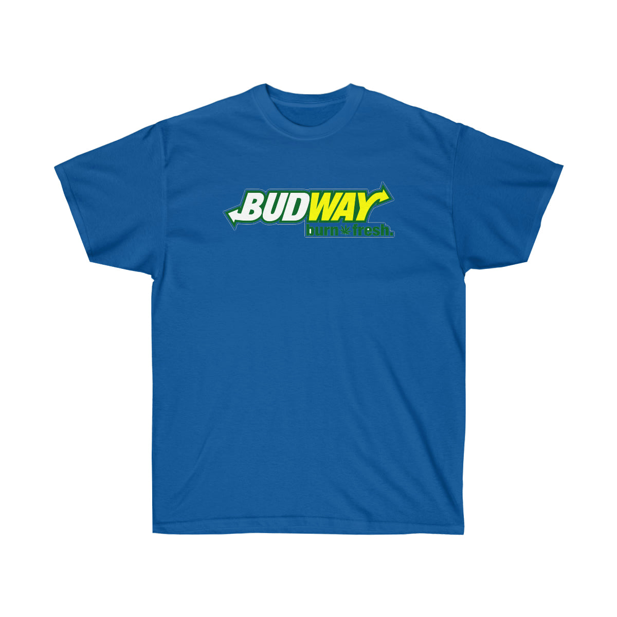 Budway Burn Fresh White Men T-Shirt - Royal, 3XL image