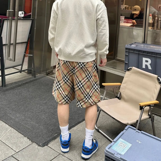 BUR Archive Check Knight Motif Shorts in Tan - 380 - bbr0000380 image 2