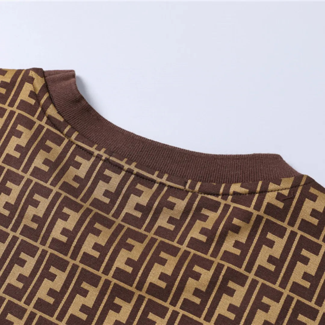 FD Diagonal FF Logo T Shirt in Brown - 78 - fd0000078 image 8