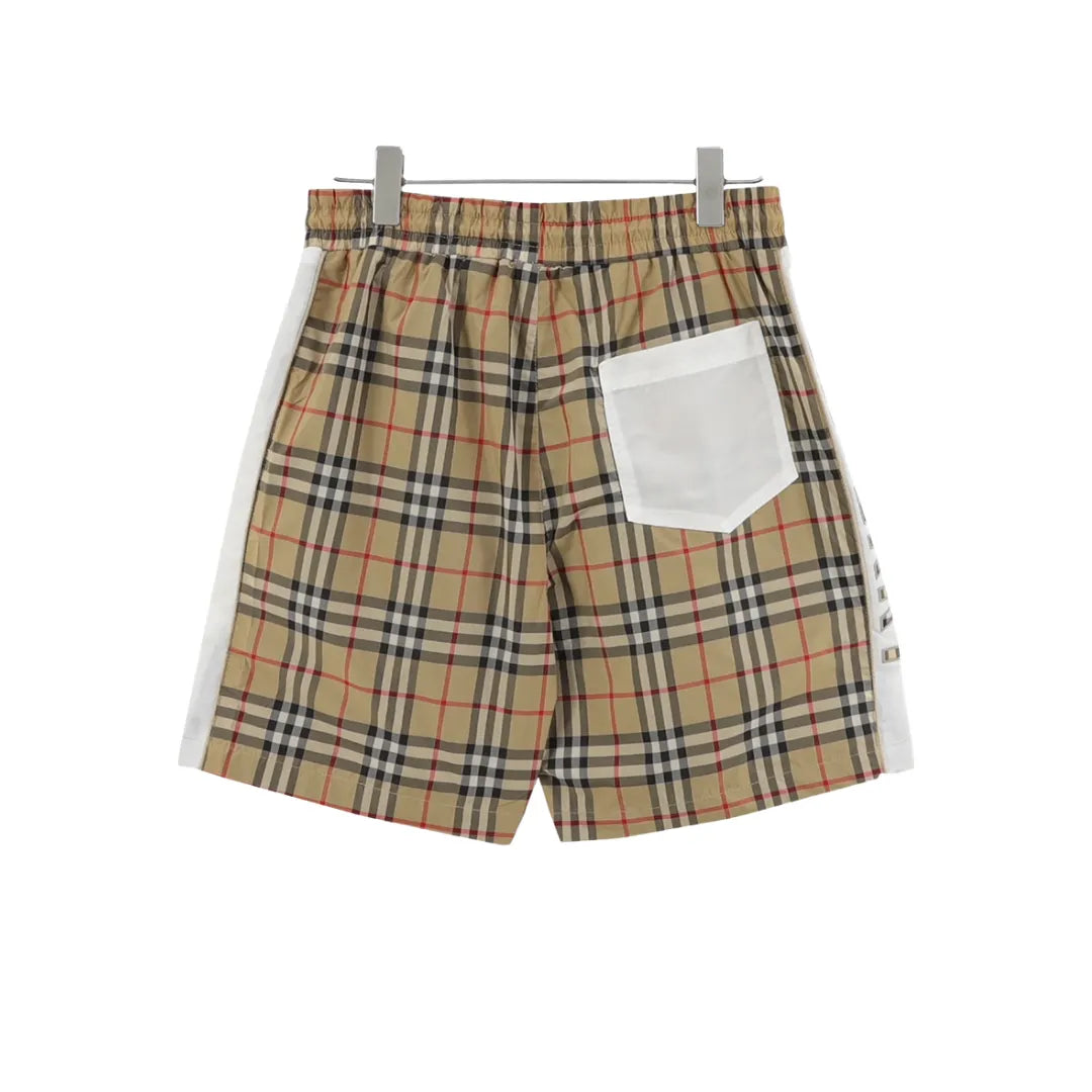 BUR Vintage Check Logo Panel Shorts - 376 - bbr0000376 image 1