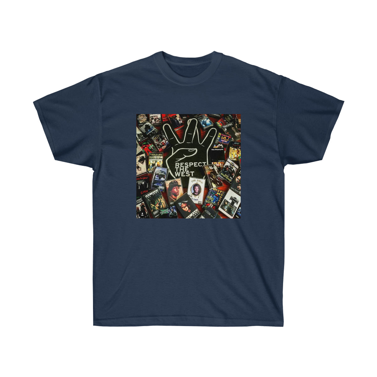 Rap Respect The West Men T-Shirt - Navy, L image