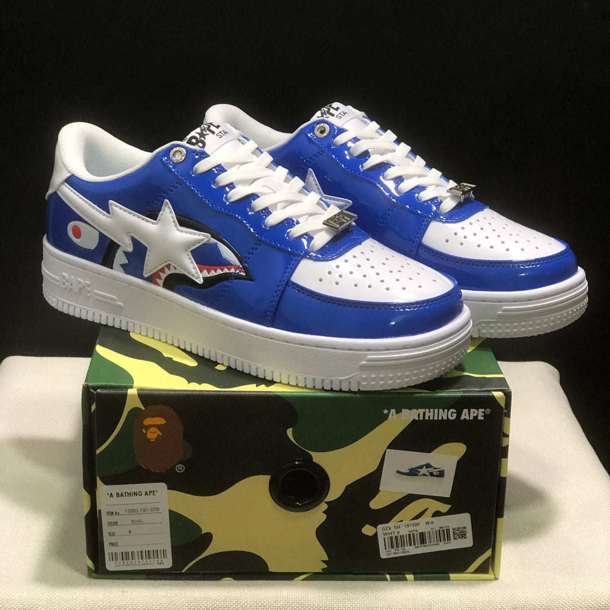 Bapesta Low M1 'Shark Face - Blue' Shoes Sneakers - nk0005526 image 9
