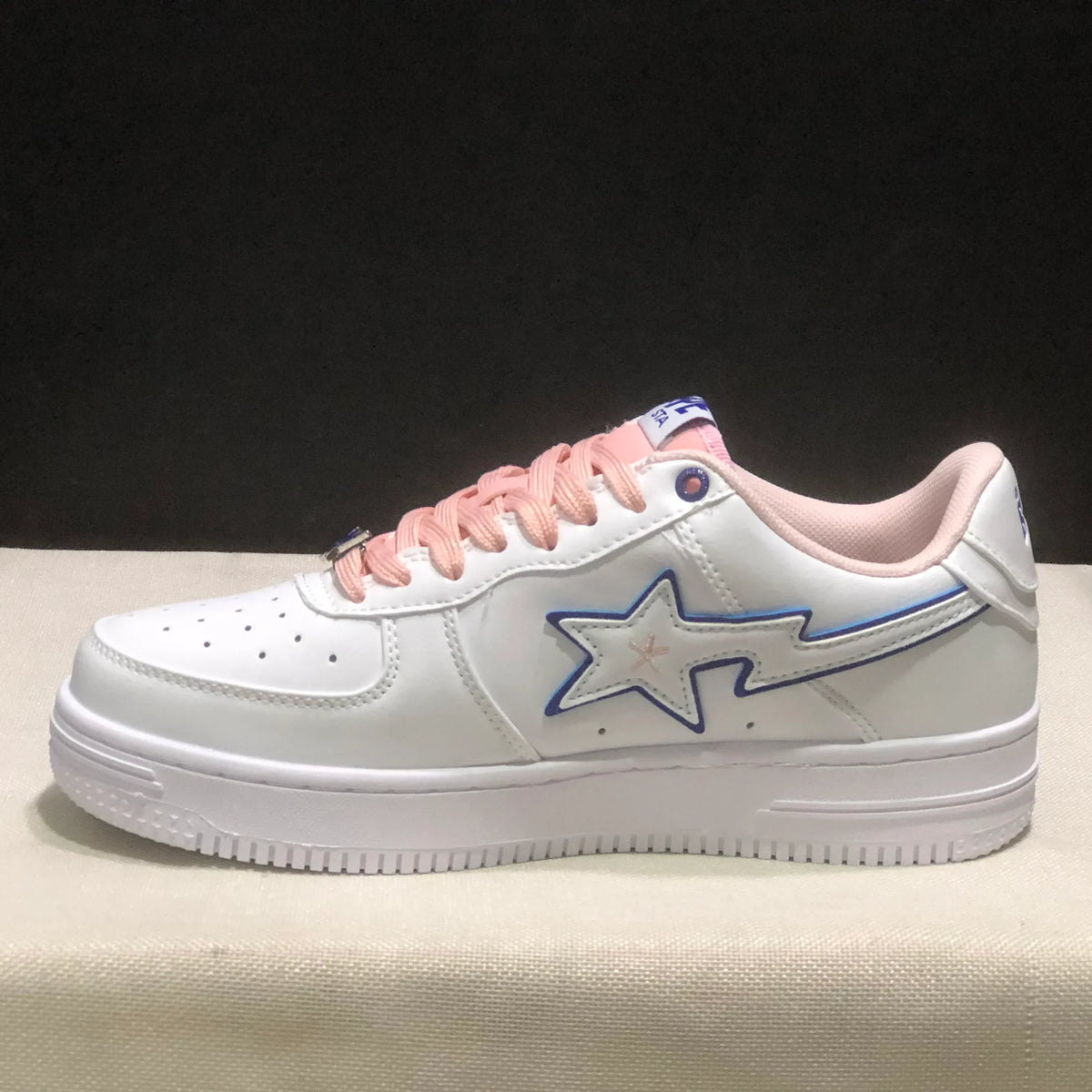 A Bathing Ape Bape Sta BAPY White Pink Shoes Sneakers - nk0005513 image 3
