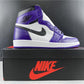 AJ 1 Retro High Court Purple White Shoes Sneakers – nk0000683