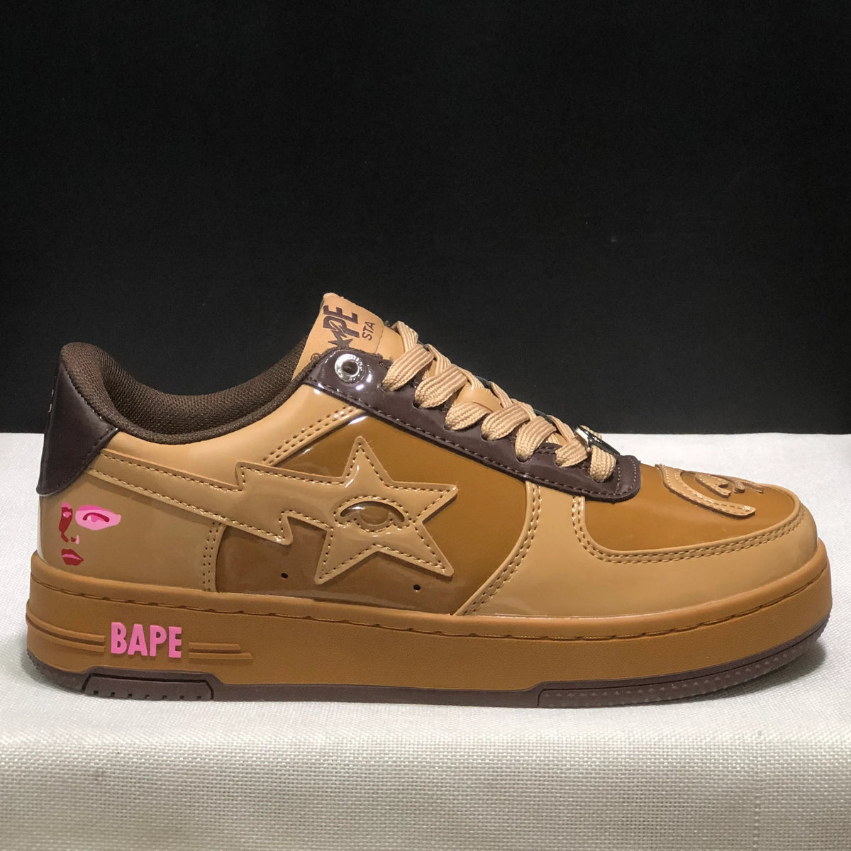 A Bathing Ape Bape Sta KidSuper Brown Shoes Sneakers - nk0005519 image 3