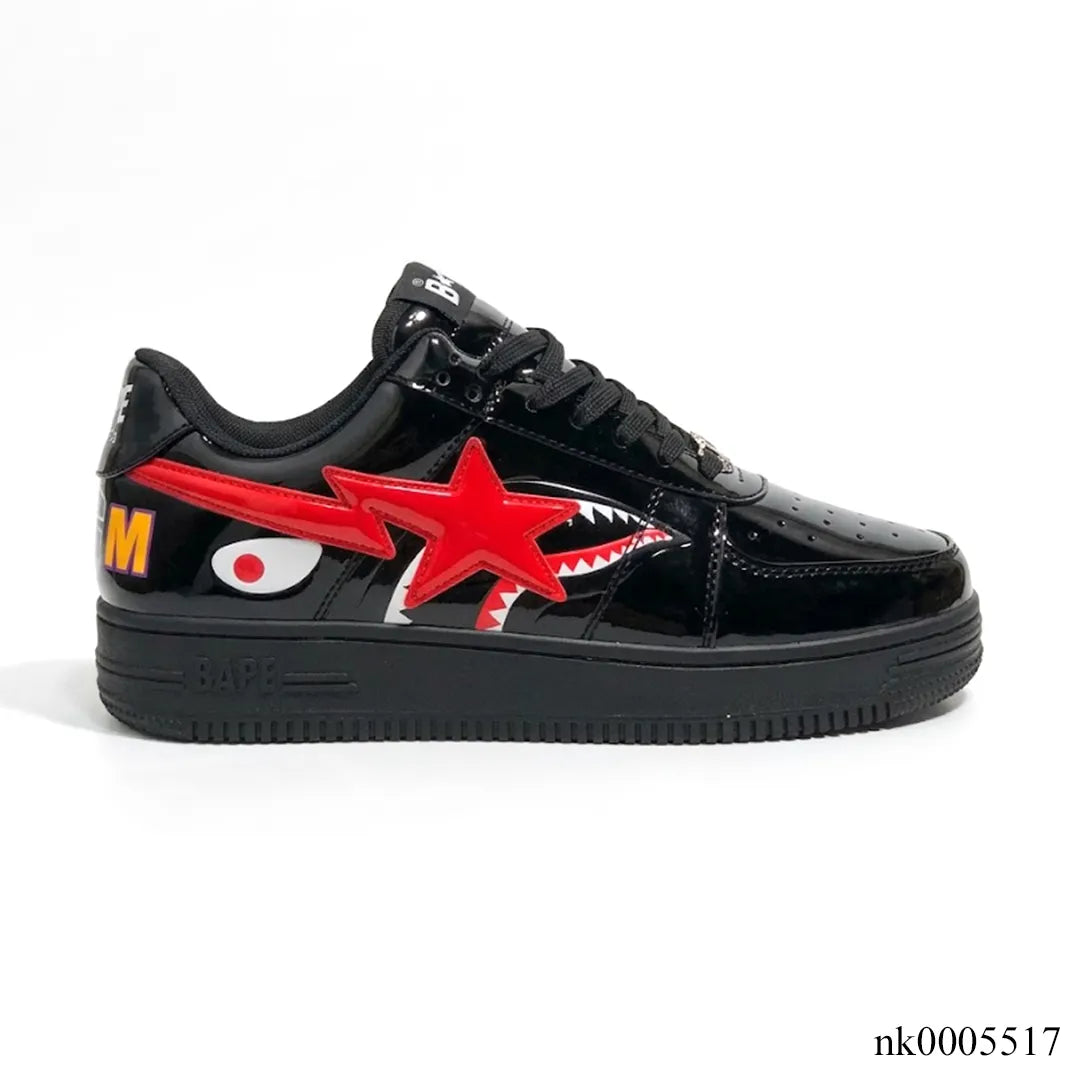 A Bathing Ape Bape Sta Low Shark Black Shoes Sneakers - nk0005517 image 0