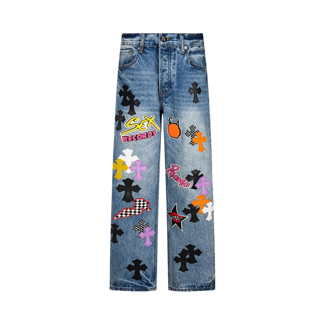 CH Cross Patch Jeans - CH0122 image 0