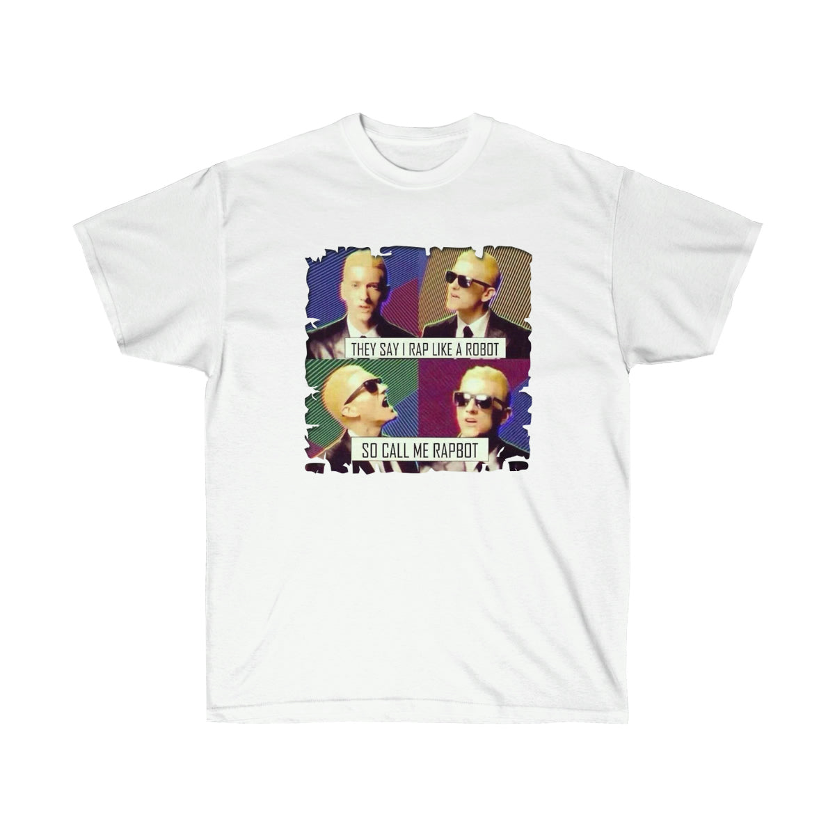Call Me Rapbot Men T-Shirt - White, XL image