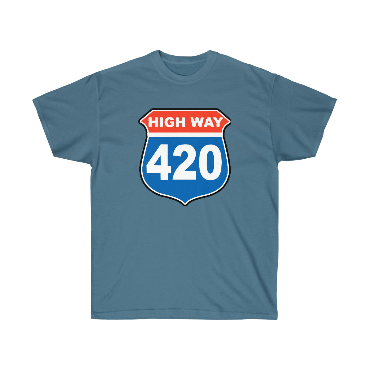 High Way 420 Men T-Shirt - Indigo Blue, S image