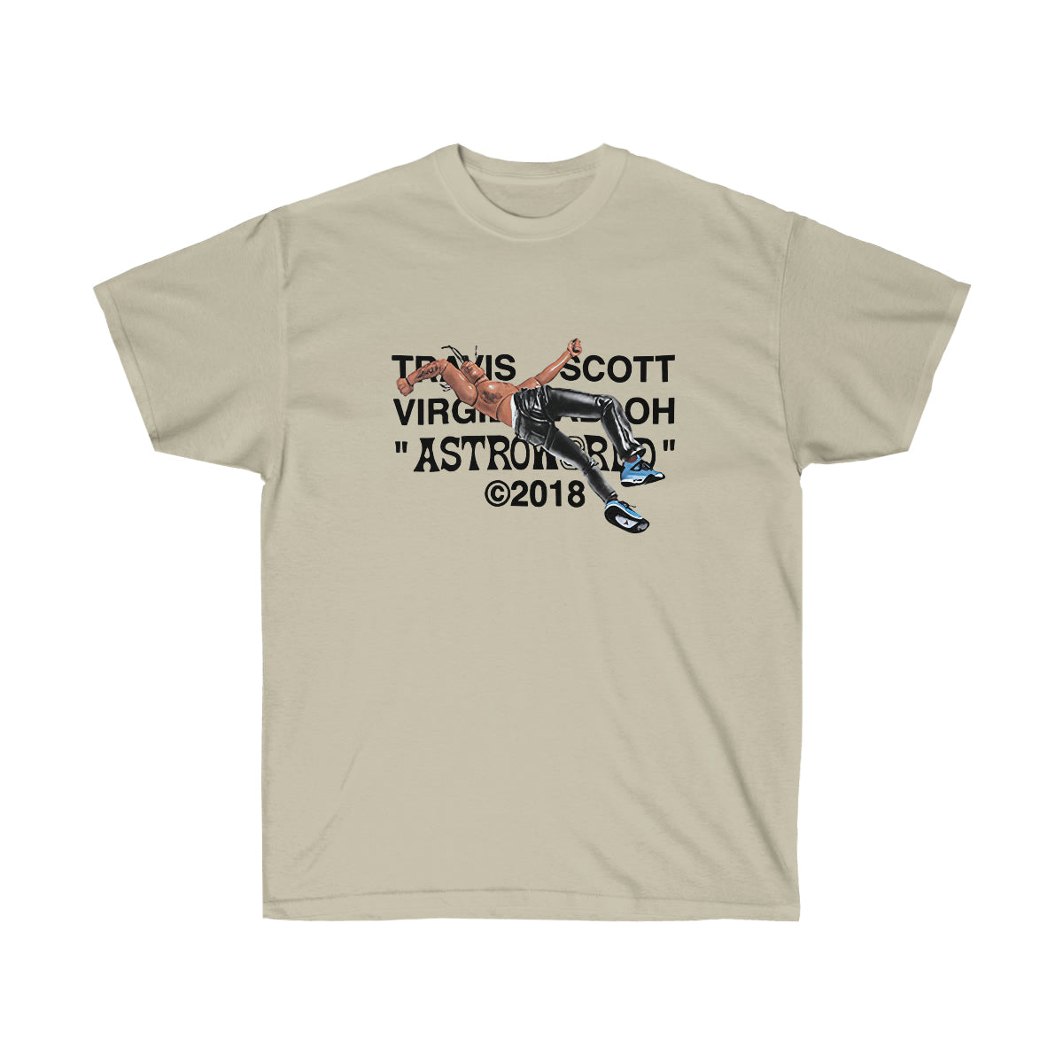 Travis Scott Virgil Abloh Astroworld Men T-Shirt - Sand, 2XL image