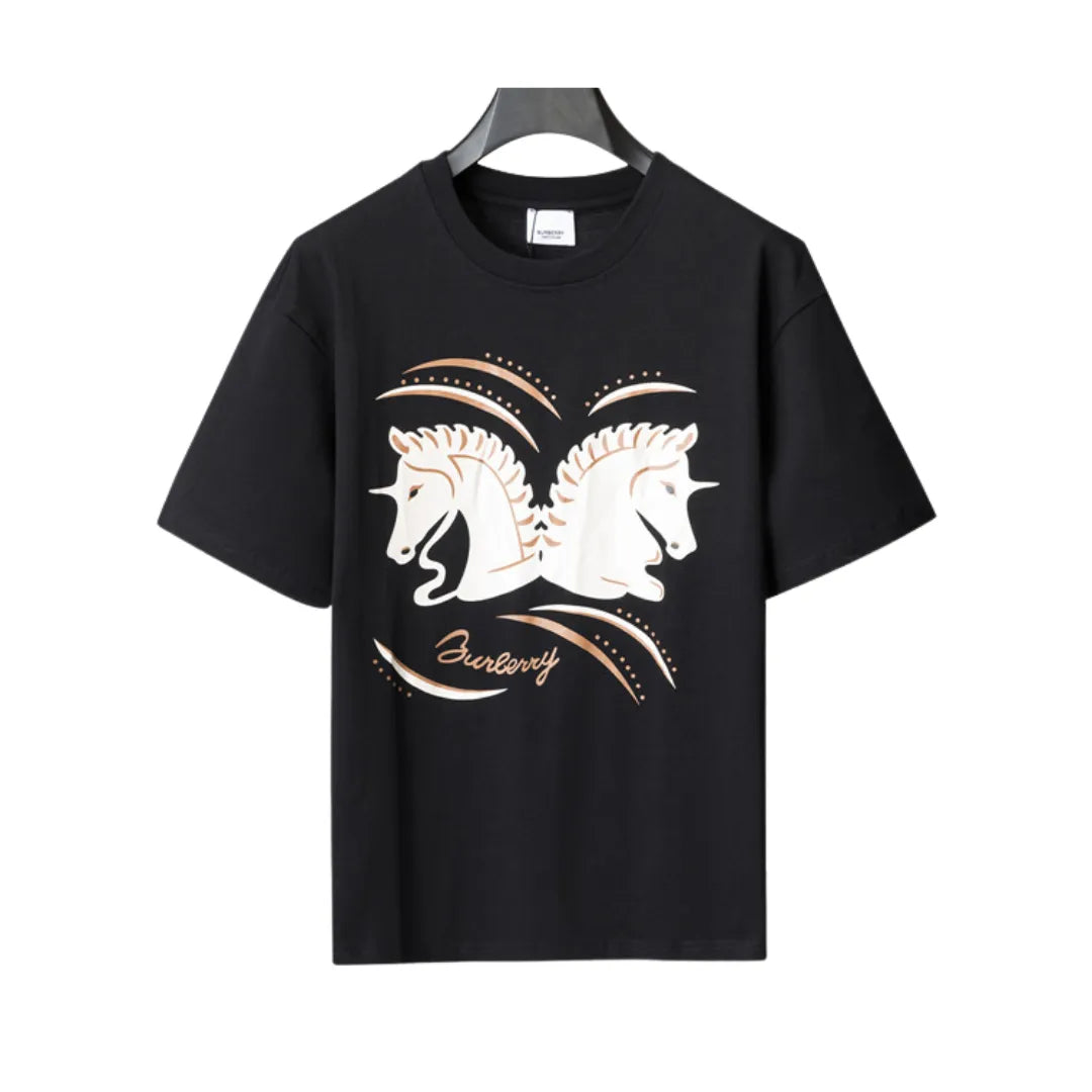 BUR Two Horses T-Shirt in Black - 388 - bbr0000388 image 0