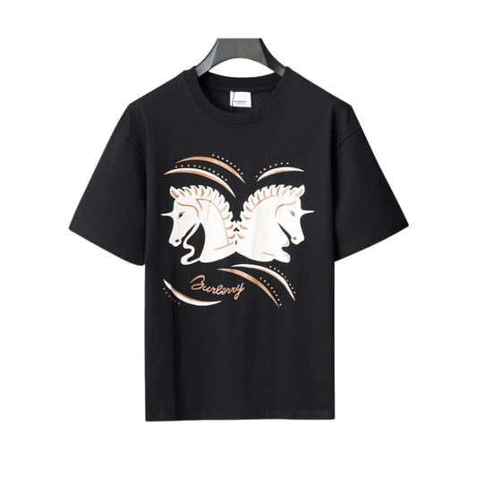 BUR Two Horses T-Shirt in Black - 388 - bbr0000388 image 0