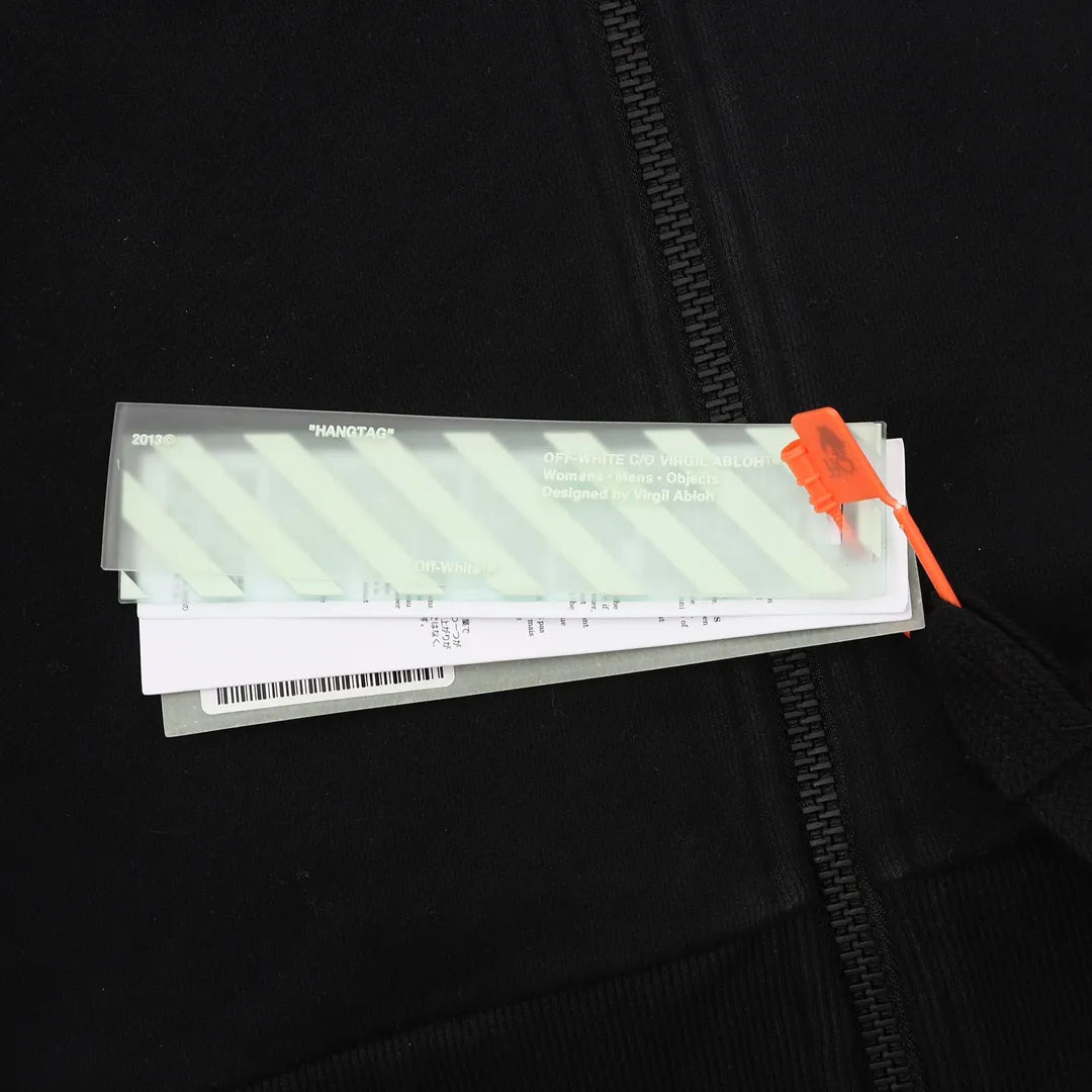 OW Diagonal Tape Arrows Hoodie in Black - 347 - owf0000347 image 6