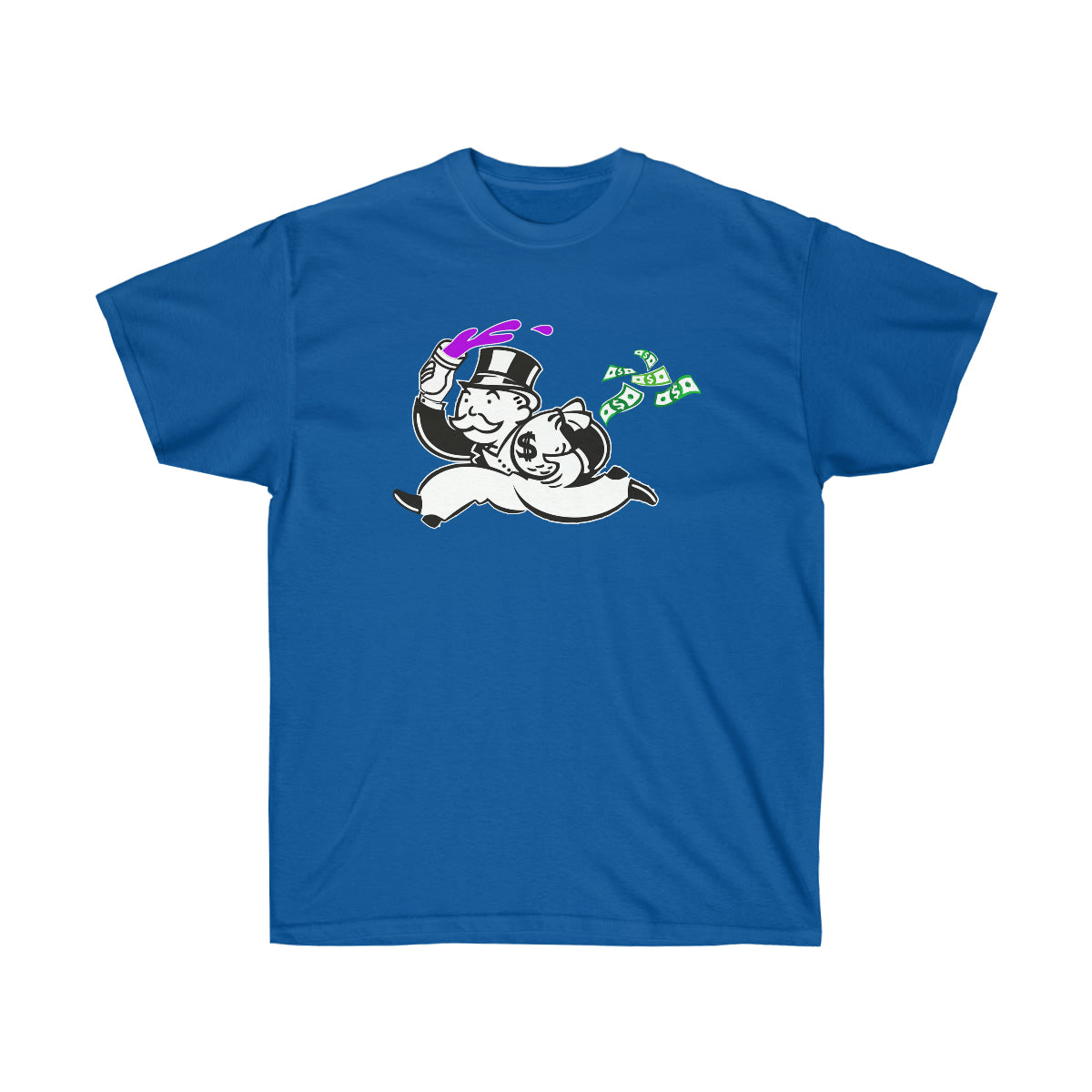 Mane Long Money Men T-Shirt - Royal, L image