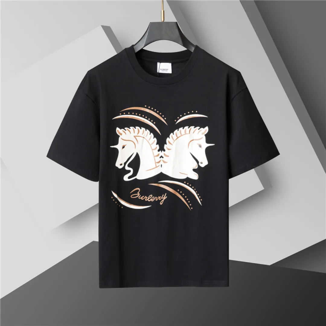 BUR Two Horses T-Shirt in Black - 388 - bbr0000388 image 1