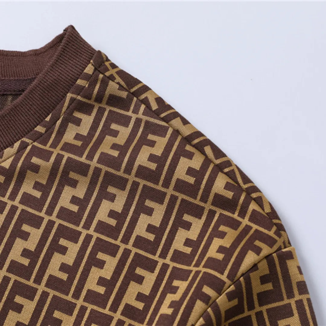 FD Diagonal FF Logo T Shirt in Brown - 78 - fd0000078 image 7