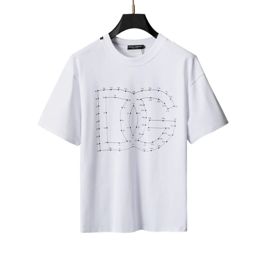D&G Logo DG Print T-shirt in White - 109 - dng0000109 image 0