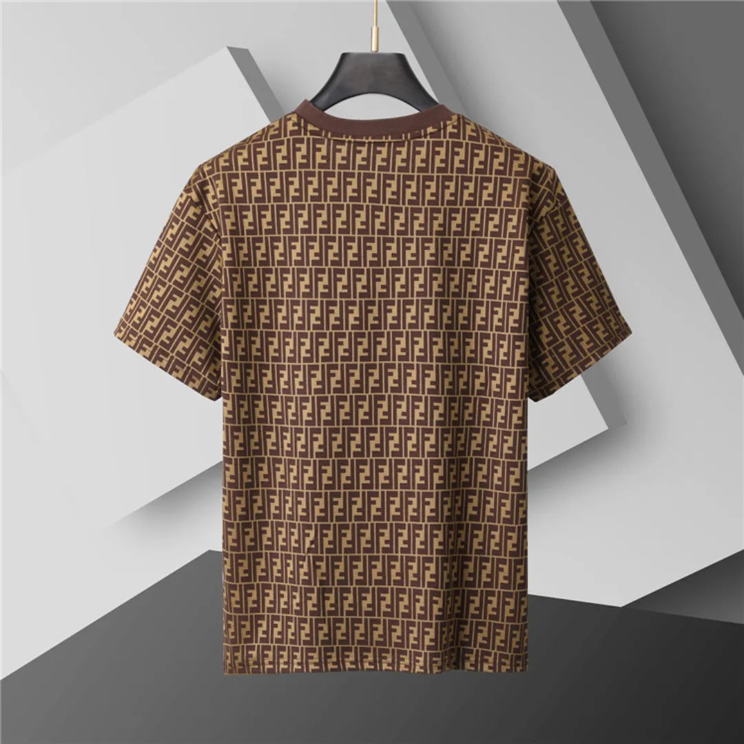 FD Diagonal FF Logo T Shirt in Brown - 78 - fd0000078 image 3