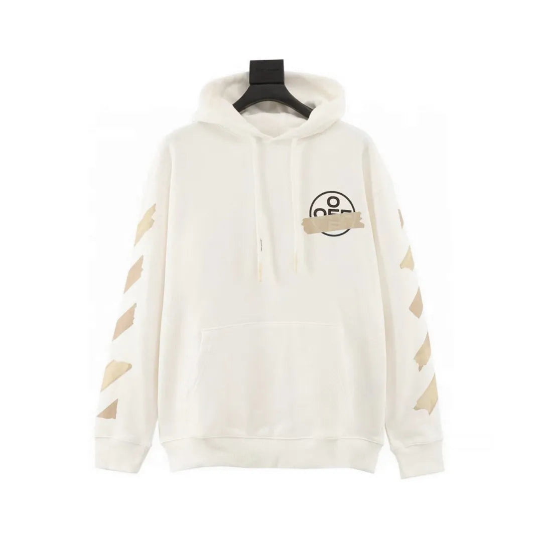 OW Diagonal Tape Arrows Hoodie in White - 349 - owf0000349 image 0