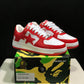 A Bathing Ape Bape Sta Patent Leather White Red (2023) Shoes Sneakers - nk0005516 image 4