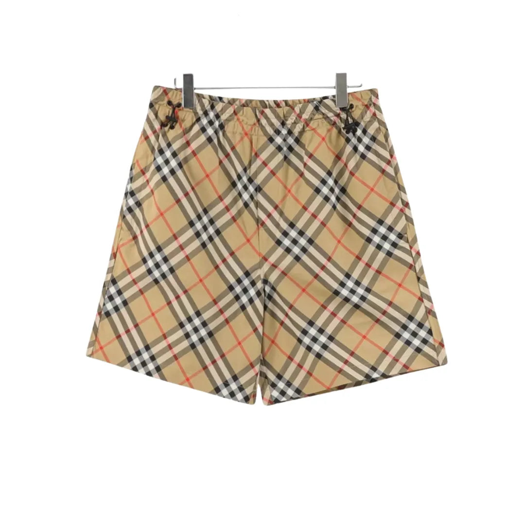 BUR Archive Check Knight Motif Shorts in Tan - 380 - bbr0000380 image 0